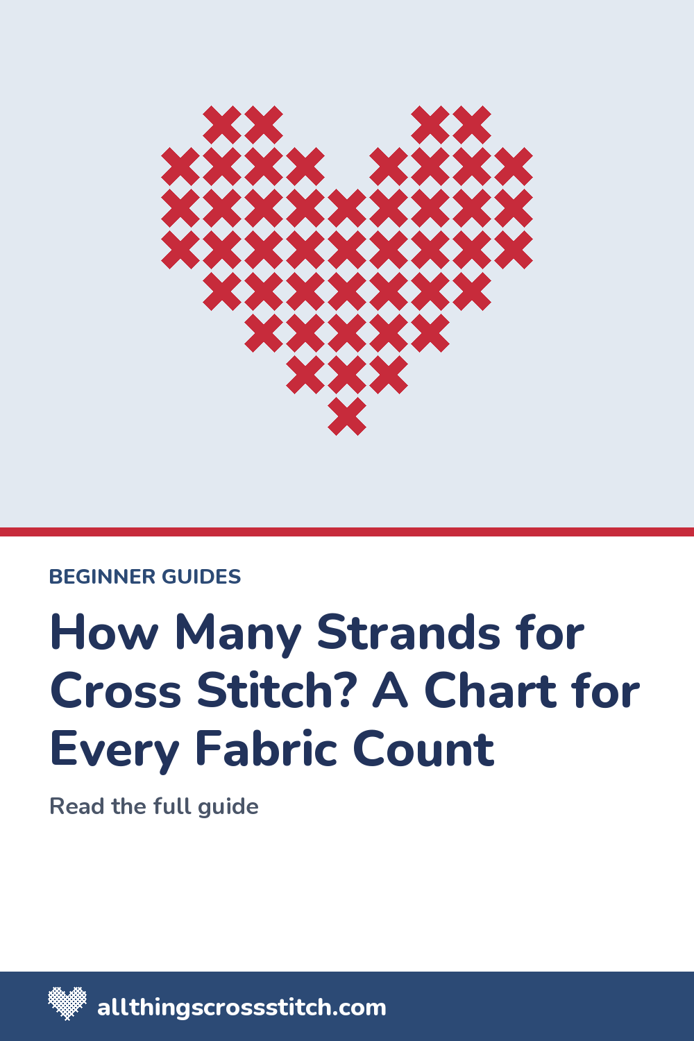 How Many Strands for Cross Stitch? A Chart for Every Fabric Count