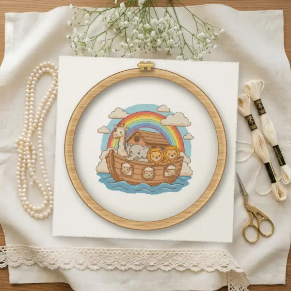 Free Noah's Ark Cross Stitch Pattern (PDF)