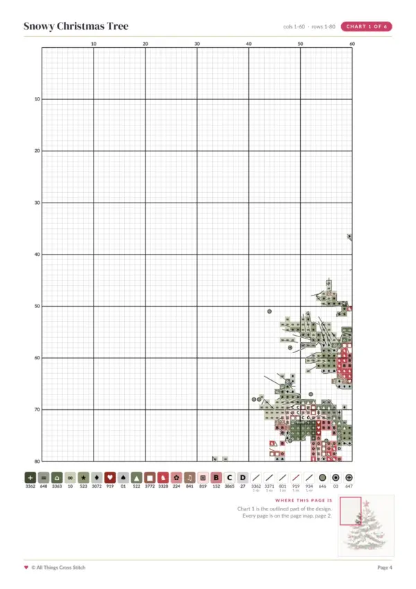 Snowy Pattern Paper Free Snowy Christmas Tree Cross Stitch Pattern (PDF)